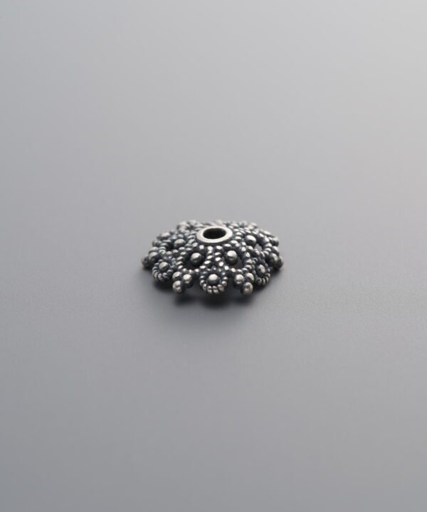 925 Sterling Silver-Antiqued-Antique Finish Bead Cap-9mm
