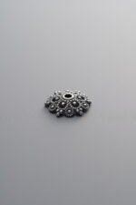 925 Silver-Vintage-Antique Finish Bead Cap-9mm - Image 3