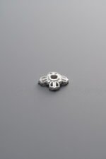 925 Sterling Silver-Bright-Flower Bead Cap-7mm - Image 4
