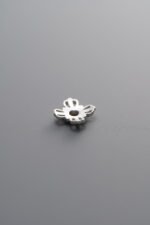 925 Sterling Silver-Bright-Flower Bead Cap-7mm - Image 3