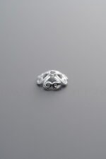 925 Sterling Silver-Bright-Flower Bead Cap-7mm
