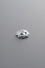 925 Sterling Silver-Bright-Flower Bead Cap-7mm - Image 2