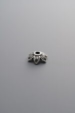 925 Sterling Silver-Antiqued-Flower Bead Cap-6mm