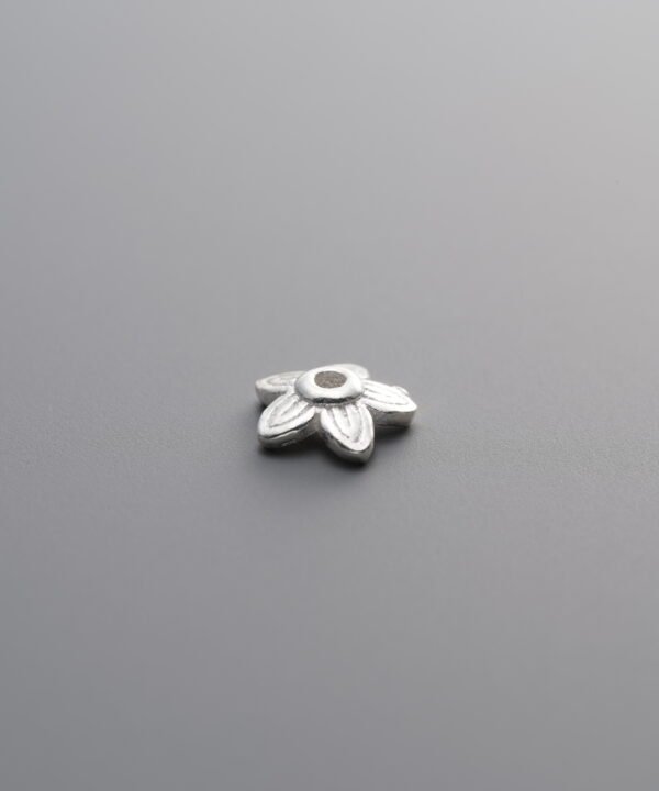 925 Sterling Silver-Bright-Flower Bead Cap-6mm