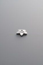 925 Sterling Silver-Bright-Flower Bead Cap-6mm - Image 3