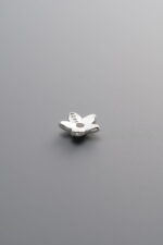 925 Sterling Silver-Bright-Flower Bead Cap-6mm - Image 4