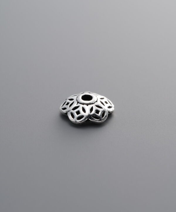 925 Silver-Vintage-Flower Bead Cap-8mm