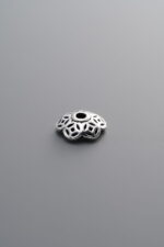 925 Sterling Silver-Antiqued-Flower Bead Cap-8mm