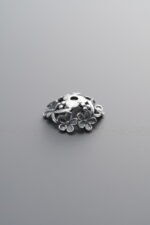925 Sterling Silver-Antiqued-Flower Bead Cap-11mm