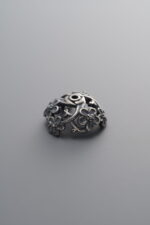 925 Sterling Silver-Antiqued-Flower Bead Cap-11mm - Image 4