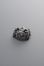 925 Sterling Silver-Antiqued-Flower Bead Cap-11mm - Image 3