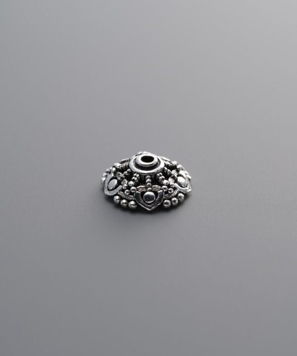 925 Silver-Vintage-Flower Bead Cap-8mm
