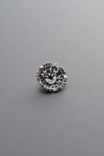 925 Sterling Silver-Antiqued-Flower Bead Cap-8mm - Image 2