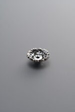 925 Sterling Silver-Antiqued-Flower Bead Cap-8mm - Image 4