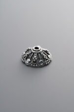 925 Sterling Silver-Antiqued-Flower Bead Cap-12mm