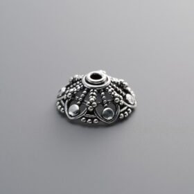 925 Silver-Vintage-Flower Bead Cap-12mm