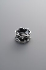 925 Sterling Silver-Antiqued-Lotus Double-Ended Bead Cap-9mm - Image 2