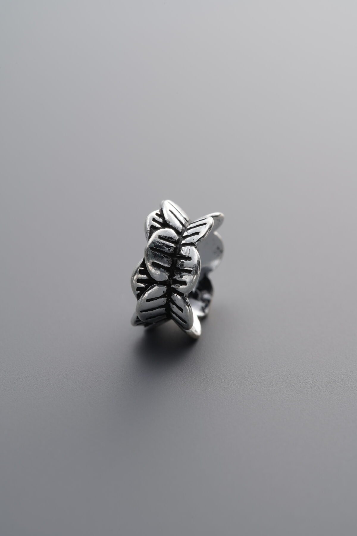 925 Sterling Silver-Antiqued-Lotus Double-Ended Bead Cap-9mm - Image 1