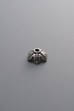 925 Sterling Silver-Antiqued-Flower Bead Cap-7mm - Image 4