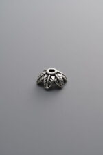 925 Sterling Silver-Antiqued-Flower Bead Cap-7mm