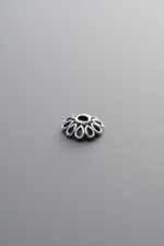 925 Sterling Silver-Antiqued-Flower Bead Cap-7mm