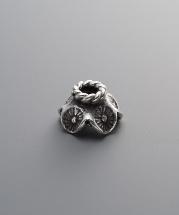 925 Sterling Silver-Antiqued-Flower Bead Cap-10mm