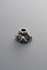 925 Sterling Silver-Antiqued-Flower Bead Cap-10mm