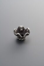 925 Sterling Silver-Antiqued-Flower Bead Cap-10mm - Image 2
