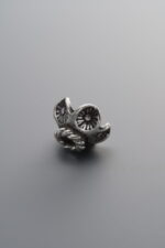 925 Sterling Silver-Antiqued-Flower Bead Cap-10mm - Image 4