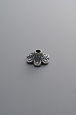 925 Sterling Silver-Antiqued-Flower Bead Cap-8mm
