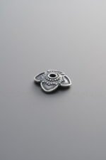 925 Sterling Silver-Antiqued-Flower Bead Cap-10mm
