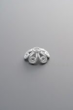 925 Silver-Plain-Flower Bead Cap-10mm