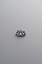 925 Sterling Silver-Antiqued-Flower Bead Cap-7mm