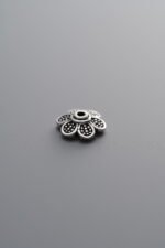 925 Silver-Vintage-Flower Bead Cap-8mm - Image 4
