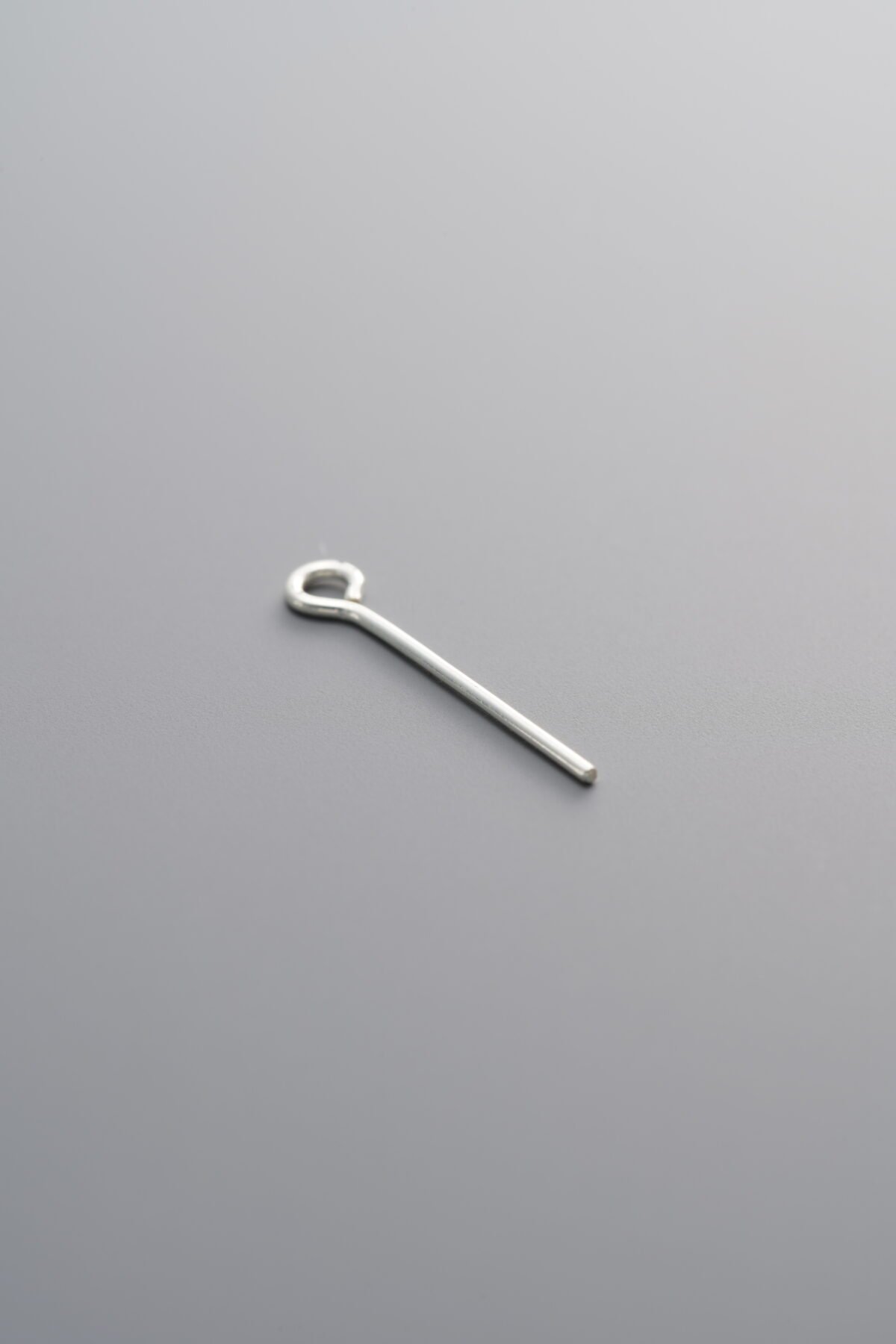 925 Sterling Silver-Bright-Eye Pin-15mm - Image 1