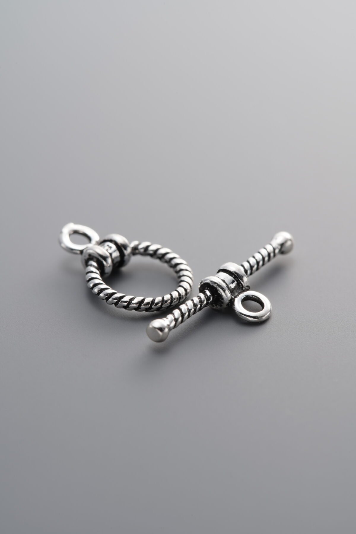 925 Sterling Silver-Antiqued-Bail Connector-17mm - Image 1