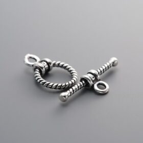 925 Sterling Silver-Antiqued-Bail Connector-17mm
