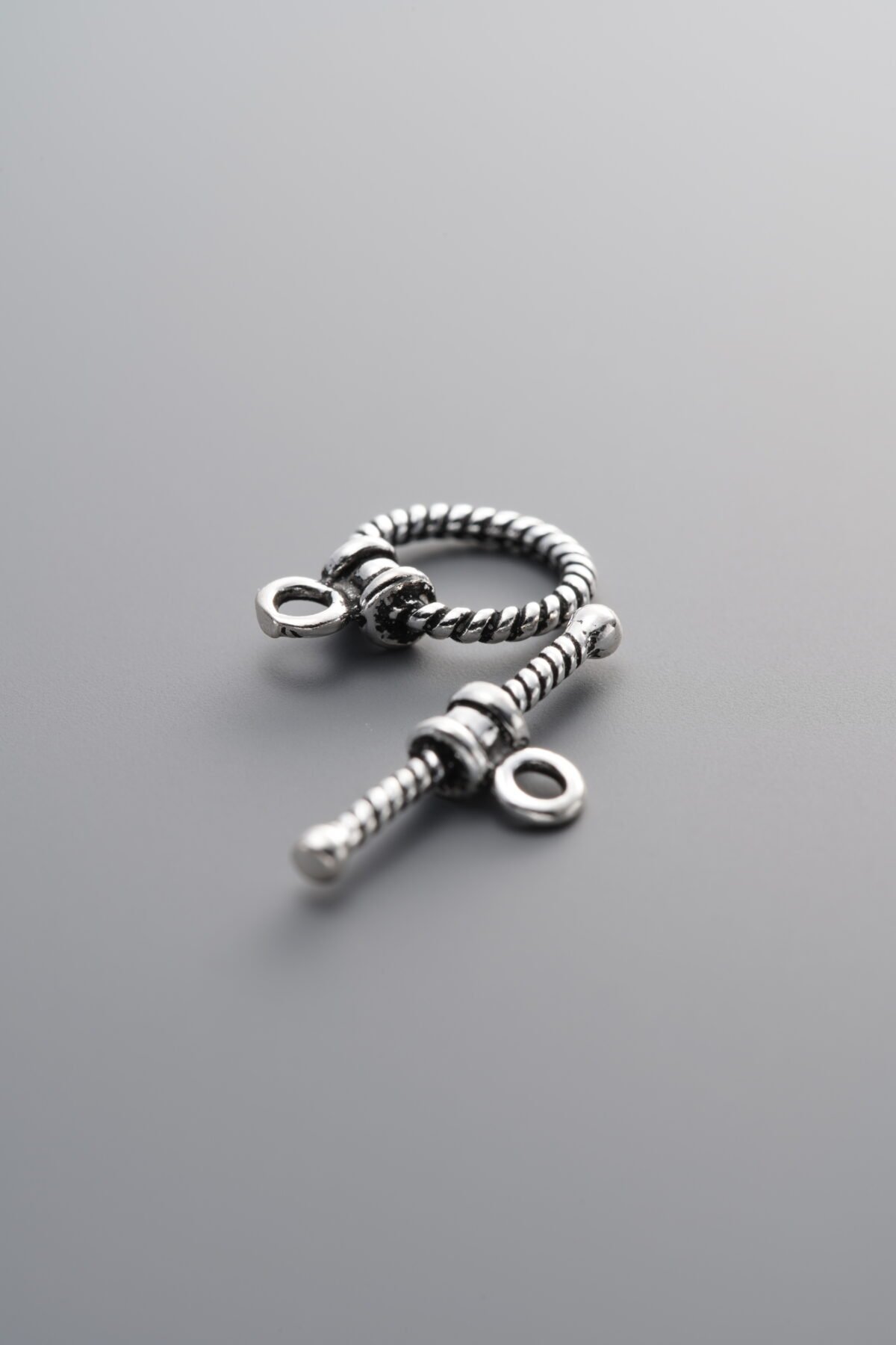 925 Sterling Silver-Antiqued-Bail Connector-17mm - Image 2