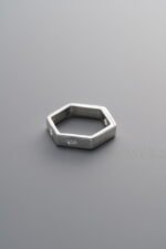 925 Sterling Silver-Bright-Hexagonal Bead-Wrapping Accessory-10mm - Image 2