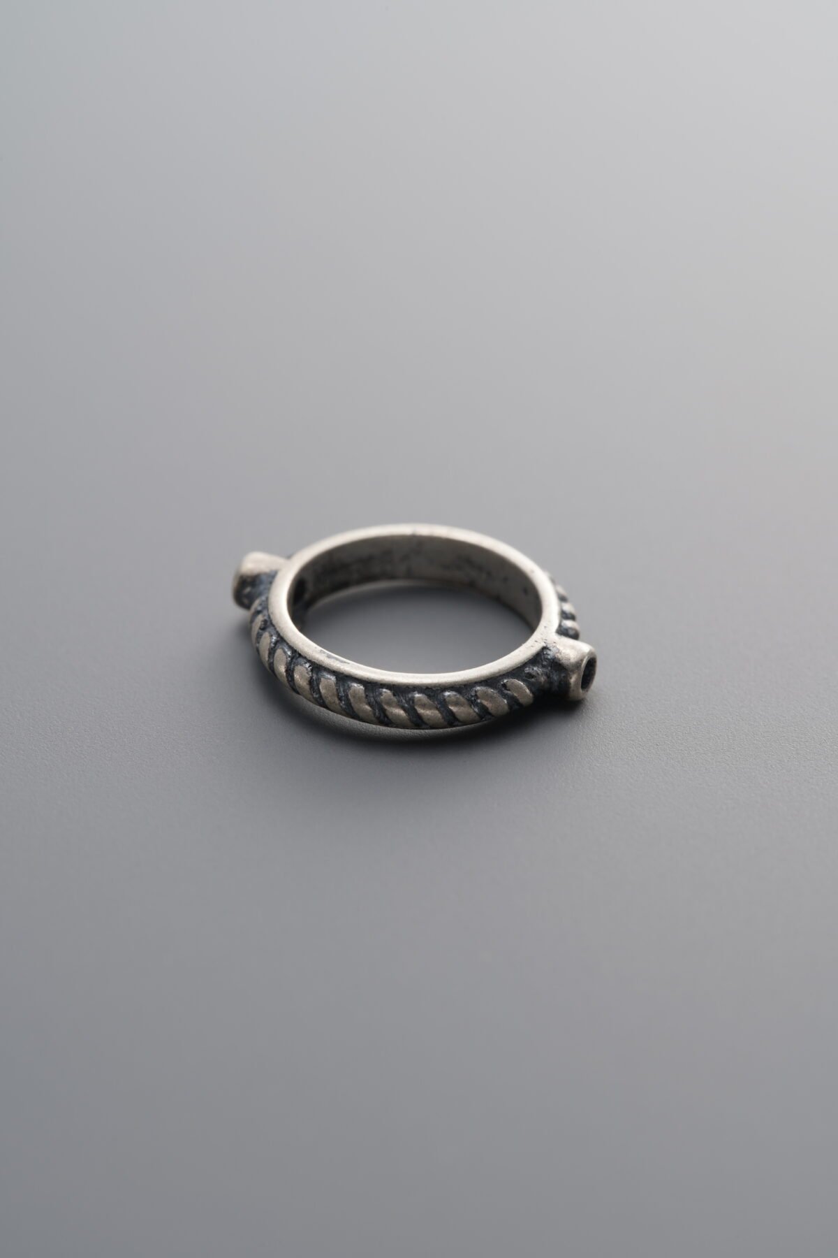925 Sterling Silver-Antiqued-Round Cover Bead-13mm - Image 1