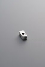 925 Sterling Silver-Antiqued-Printed Tube Bead Spacer Bead-6mm - Image 2