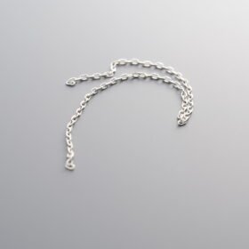 925 Sterling Silver-Bright-030 Chain-100mm