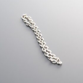 925 Sterling Silver-Bright-060 Chain-100mm