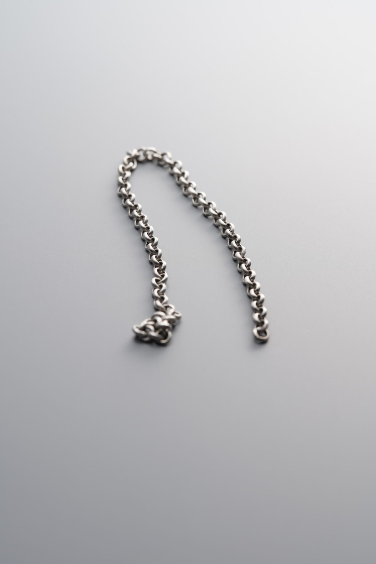 925 Sterling Silver-Antiqued-Matte Finish Chain-100mm - Image 1
