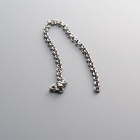 925 Sterling Silver-Antiqued-Matte Finish Chain-100mm