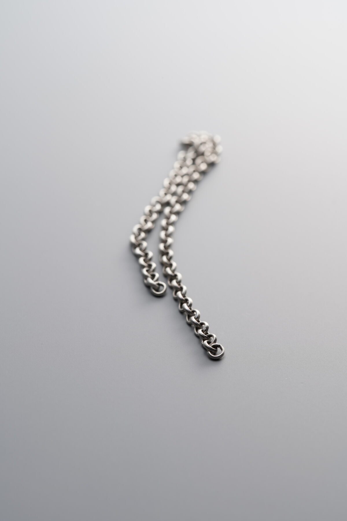 925 Sterling Silver-Antiqued-Matte Finish Chain-100mm - Image 2