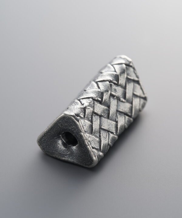 999 Silver-Vintage-3D Braided Triangle Spacer Beads-23mm