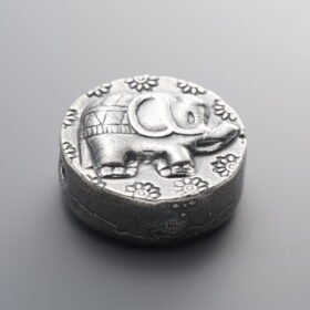 3D Elephant Round Disk Flat Beads