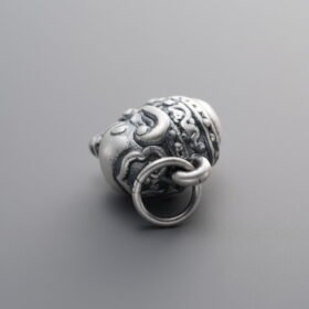 999 Silver-Vintage-3D Elephant Pendant-16mm