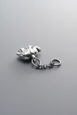 999 Fine Silver-Antiqued-Dimensional Elephant Tassel Pendant-30mm - Image 2